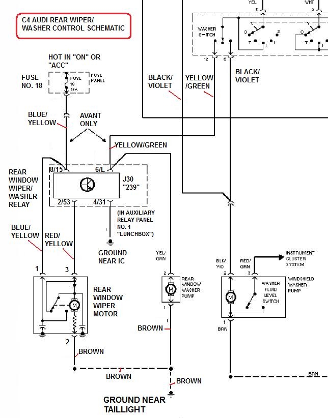 Trouble-shooting a dead C4 UrS6 Avant rear wiper - AudiWorld Forums