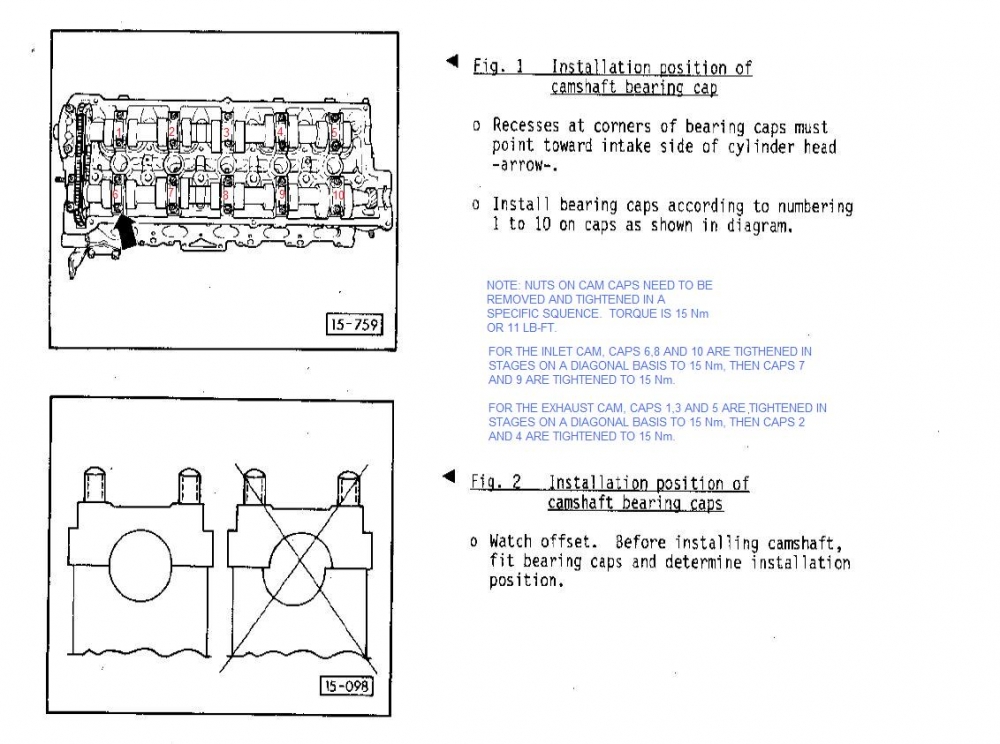 Cam Cap Orientation and Tightening Procedure AudiWorld Forums