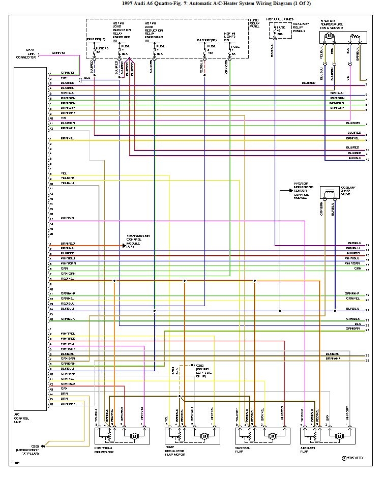 quattroworld.com Forums: Climate Control Wiring Diagram 1 of 2 (sorry only  lo res but in color!)  2002 Audi A4 Wiring Diagram    quattroworld.com Forums