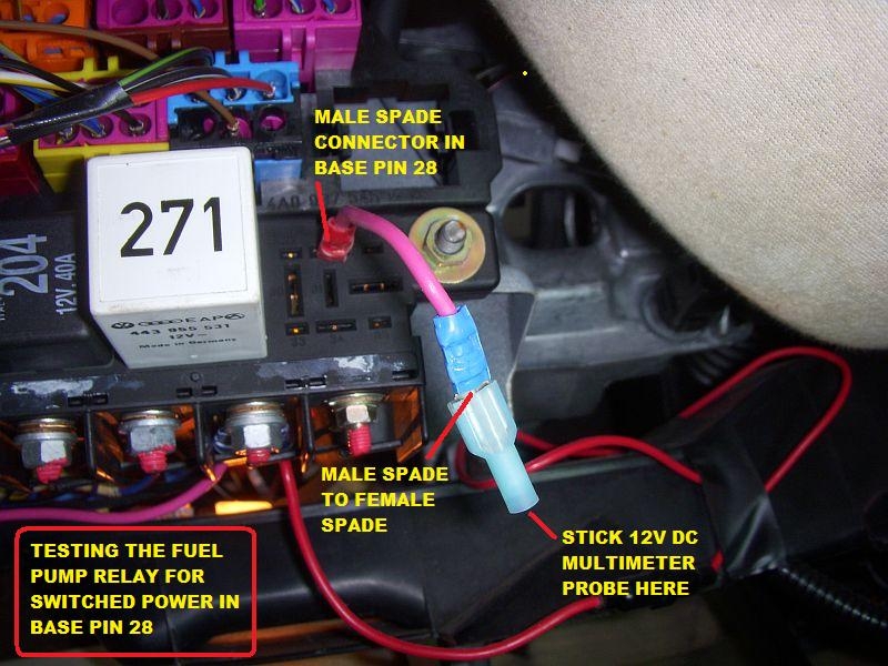 Testing for Switched Power at the C4 J17 FP relay - AudiWorld Forums
